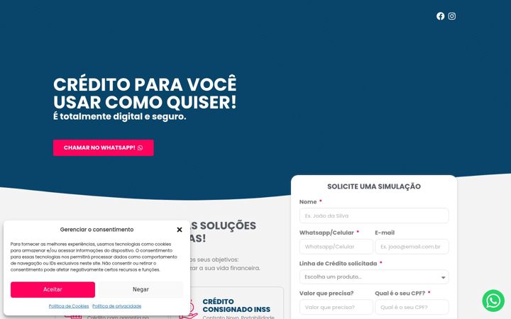 Screenshot of inovandoconsignado.com