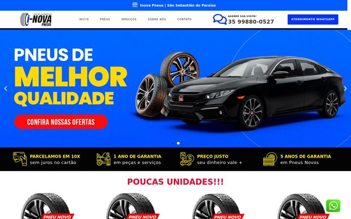Screenshot of inovapneuscentroautomotivo.com.br