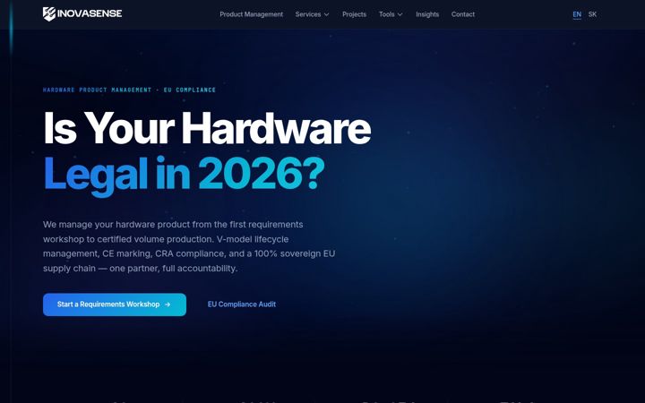 Screenshot of inovasense.com