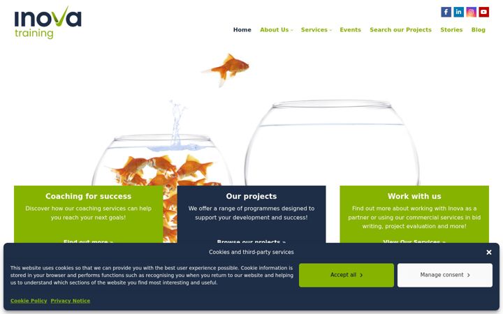 Screenshot of inovatraining.com