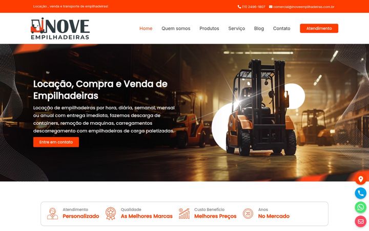 Screenshot of inoveempilhadeiras.com.br