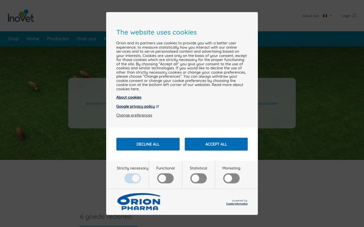 Screenshot of inovet.eu