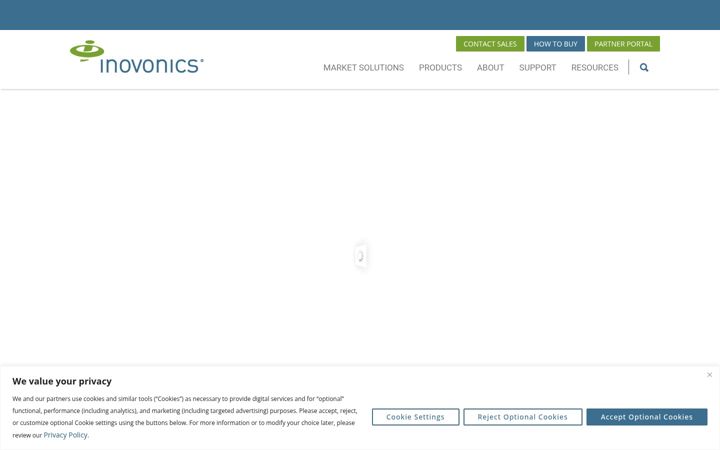 Екранна снимка на inovonics.com