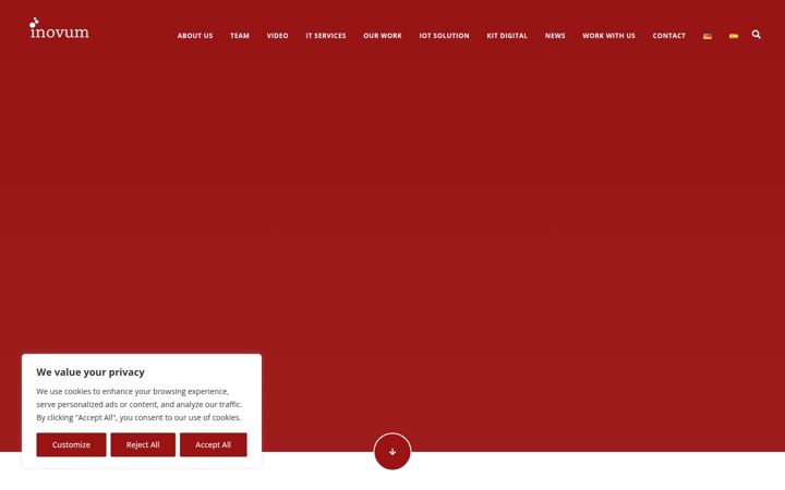 Screenshot of inovum-solutions.com