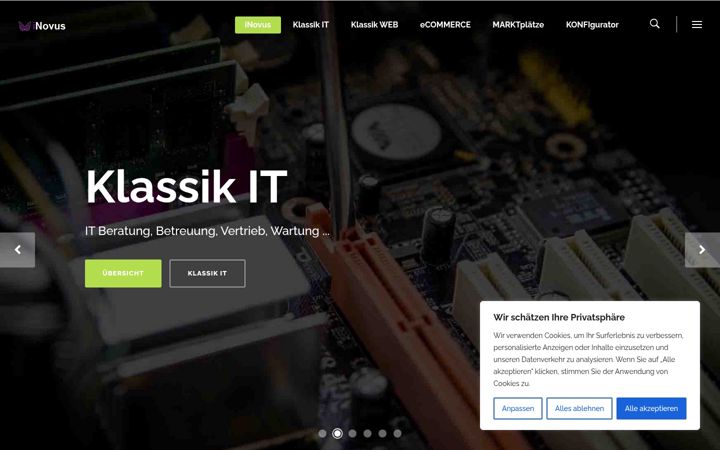 Screenshot of inovus.de