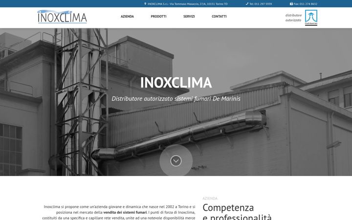 Screenshot of inoxclima.it