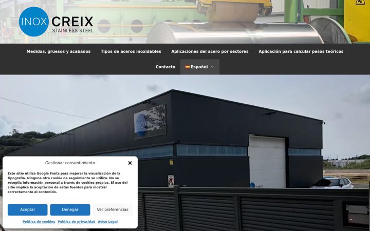 Screenshot of inoxcreix.com