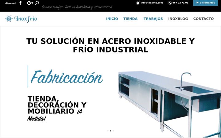 Screenshot of inoxfrio.com