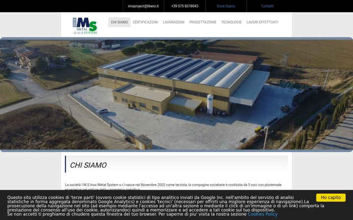 Screenshot of inoxmetalsystem.com