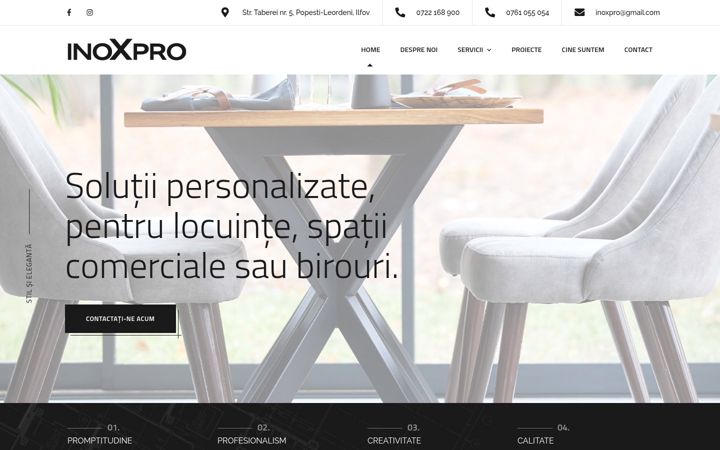 Screenshot of inoxpro.ro
