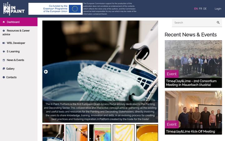 Screenshot of inpaint-platform.eu