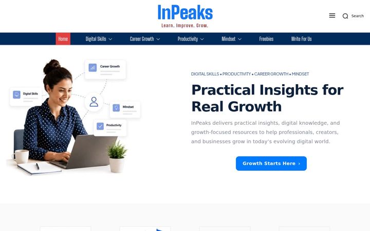 Screenshot of inpeaks.com