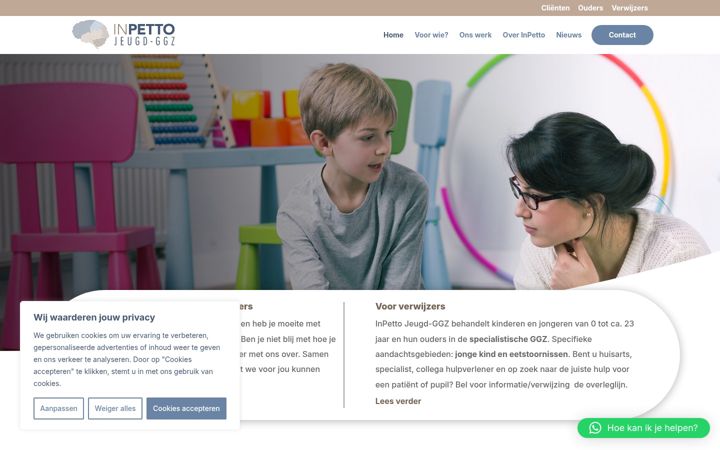 Screenshot of inpetto-jeugdggz.nl