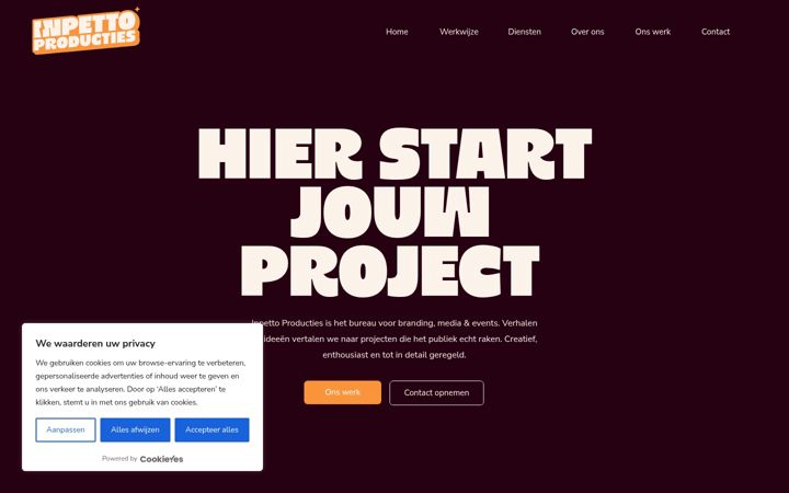 Screenshot of inpetto-producties.nl