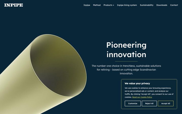 Screenshot of inpipe.se
