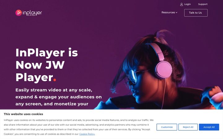 Screenshot of inplayer.com