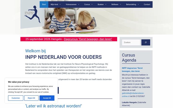 Screenshot of inpp.nl