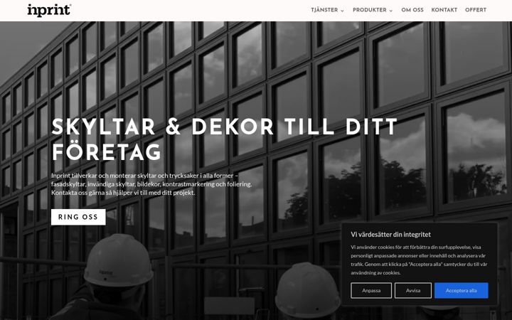 Screenshot of inprint.se