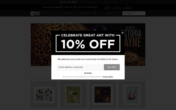 Skjermbilde av inprnt.com