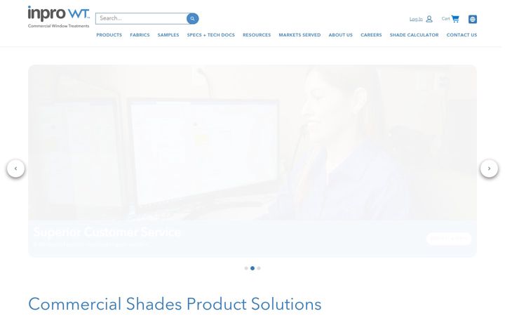 Screenshot of inpro-shades.com