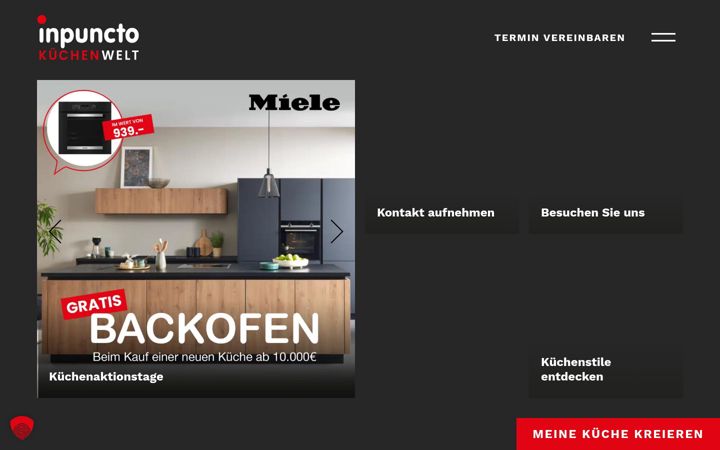 Screenshot of inpuncto-kuechen-moebel.de