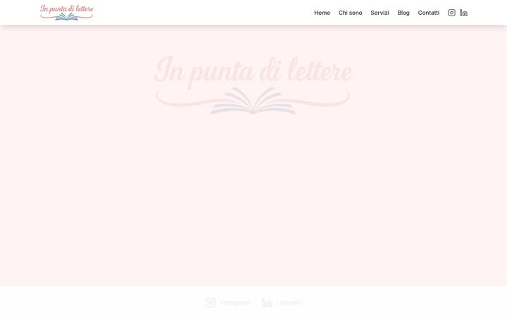Screenshot of inpuntadilettere.it