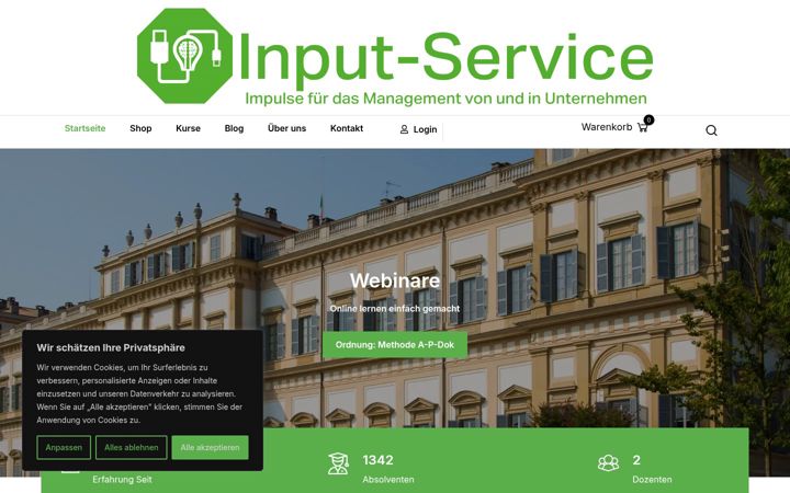 Screenshot of input-service.de