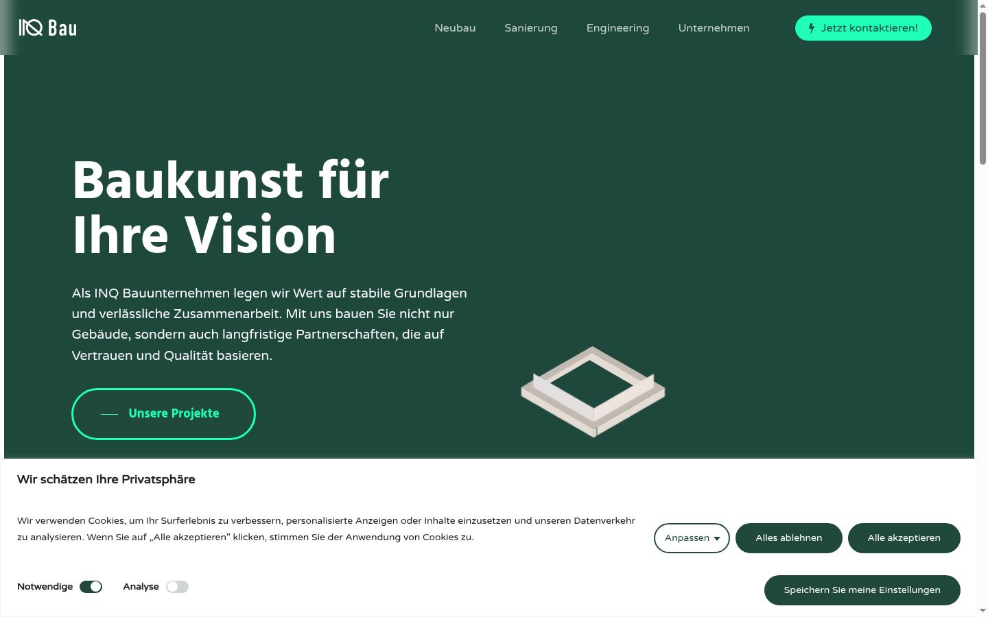 Screenshot tal-banner tal-kunsens muri qabel kwalunkwe interazzjoni