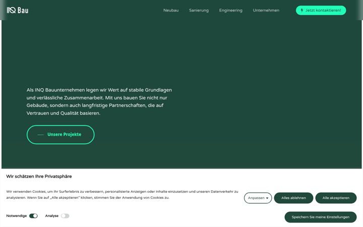 Screenshot of inqbau.de