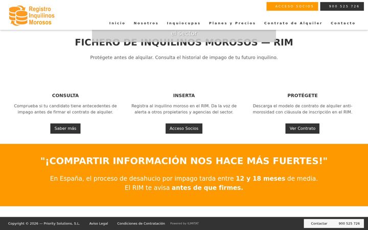 Screenshot of inquilinos-morosos.com
