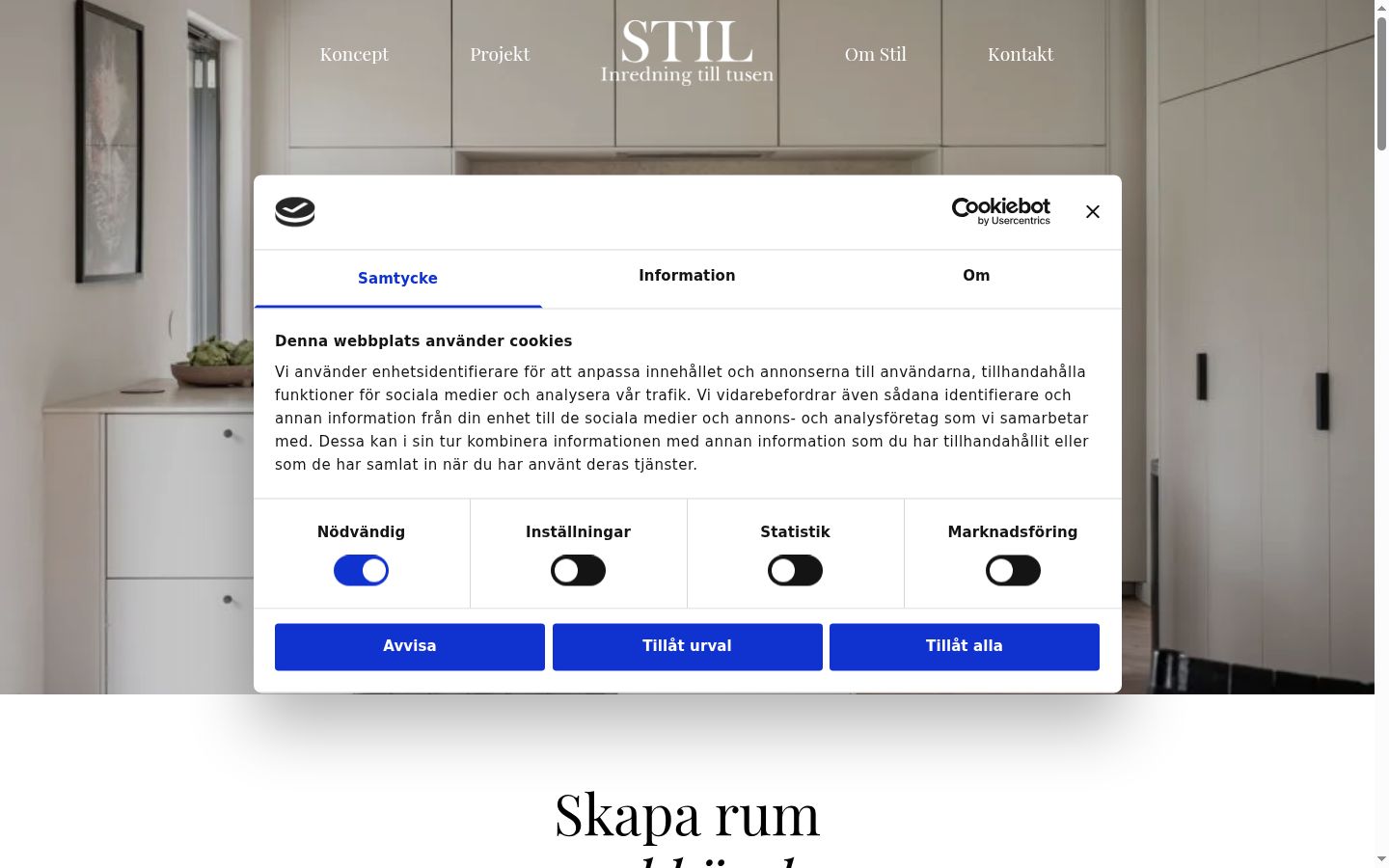 Screenshot του banner συγκατάθεσης που εμφανίστηκε πριν από οποιαδήποτε αλληλεπίδραση