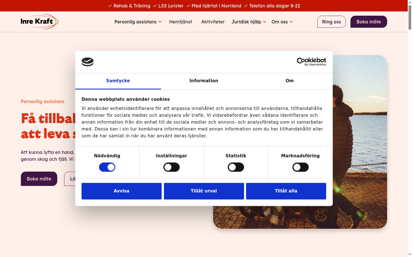 Snímek obrazovky baneru souhlasu zobrazeného před jakoukoli interakcí