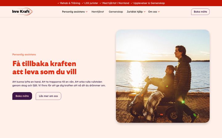 Screenshot of inrekraft.se
