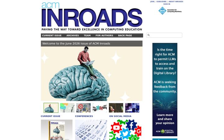 Screenshot of inroads.acm.org