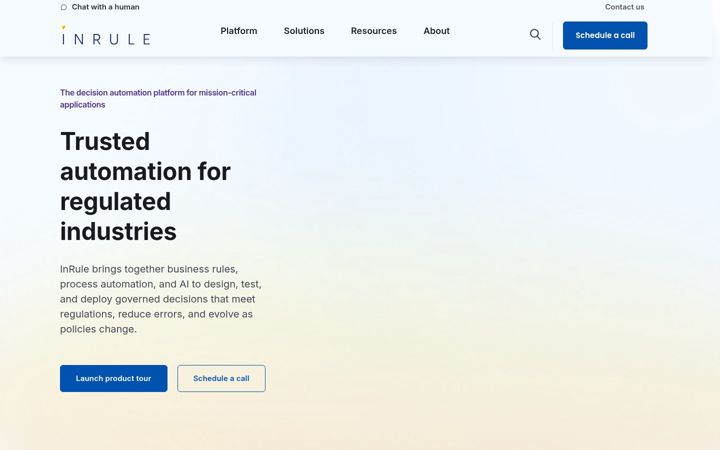 Screenshot of inrule.com