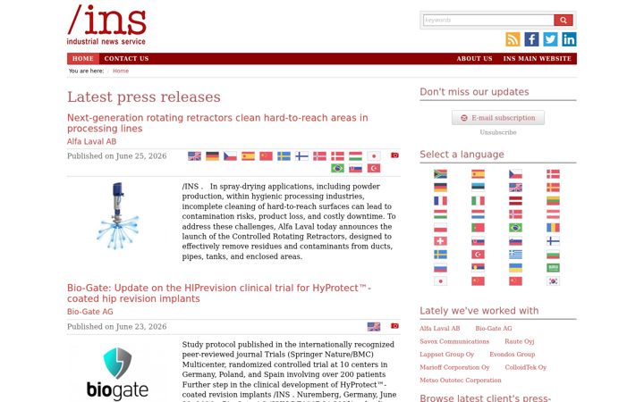 Screenshot of ins-news.com