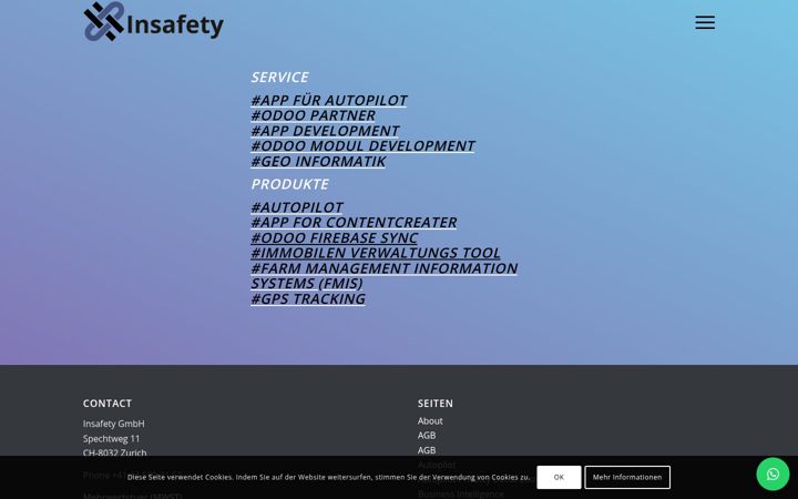 Screenshot of insafety.ch