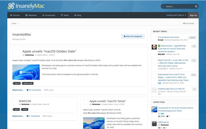 Capture d'écran de insanelymac.com