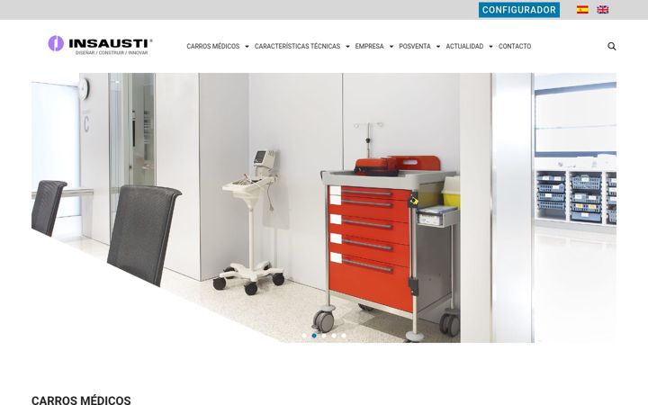 Screenshot of insaustimedicaltrolleys.com