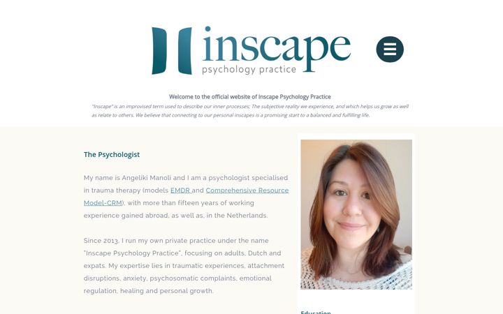 Screenshot of inscapepsychology.com