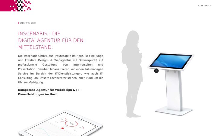 Screenshot of inscenaris.de