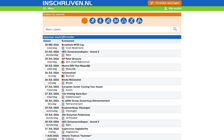 Screenshot of inschrijven.nl