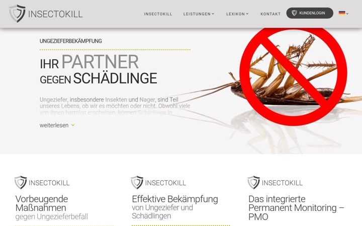 Screenshot of insectokill.it