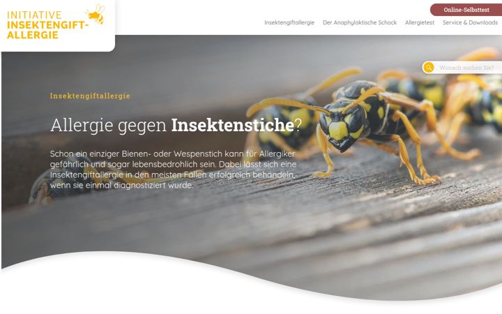 Screenshot of insektengiftallergie.at