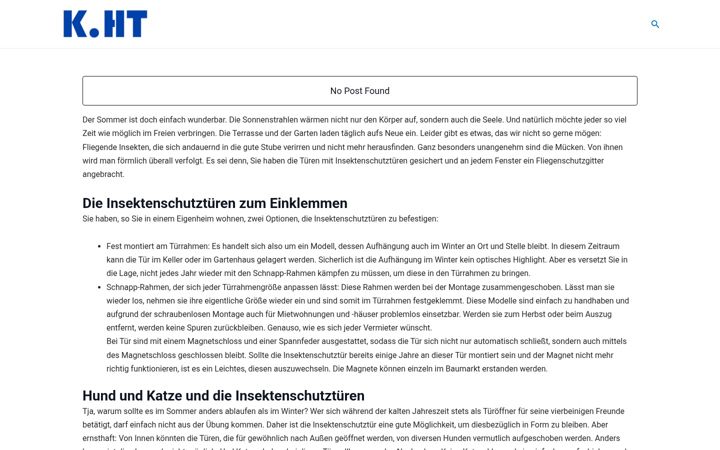 Screenshot of insektenschutztuere.de