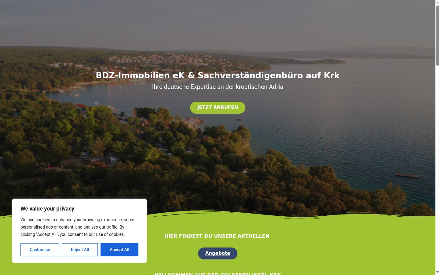 Screenshot tal-banner tal-kunsens muri qabel kwalunkwe interazzjoni