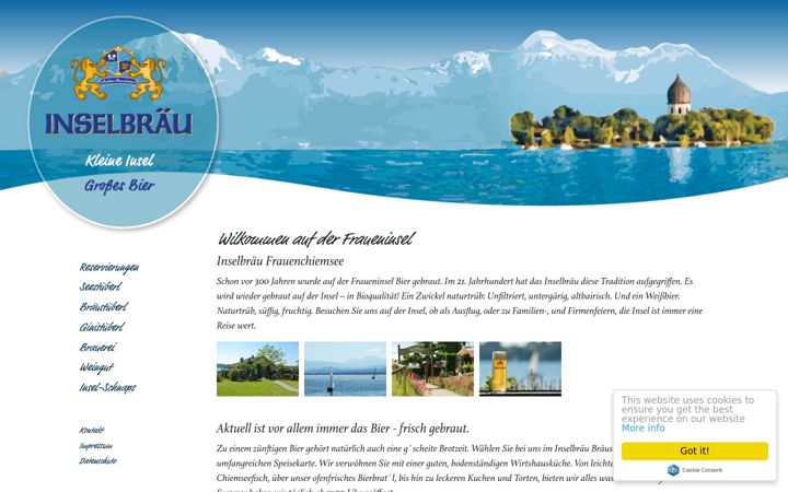 Screenshot of inselbraeu-frauenchiemsee.de