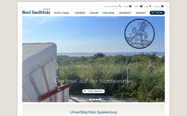 Screenshot of inselfriede.de