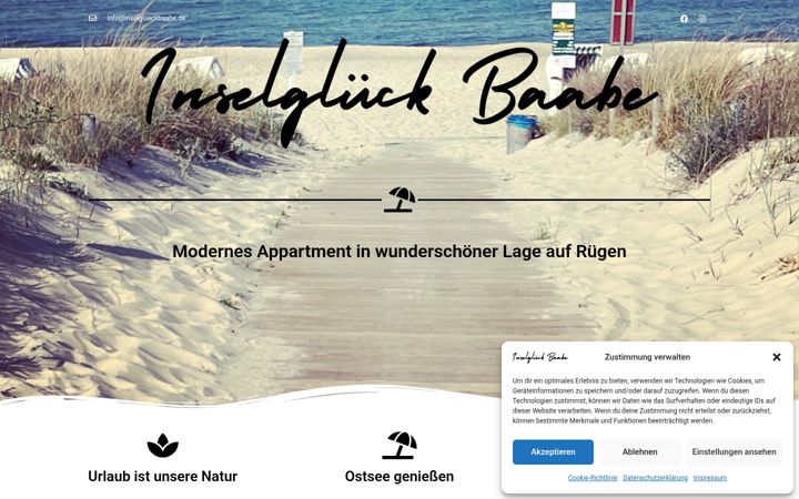Screenshot of inselglueckbaabe.de