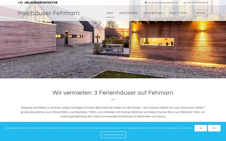 Screenshot of inselhaeuser-fehmarn.de